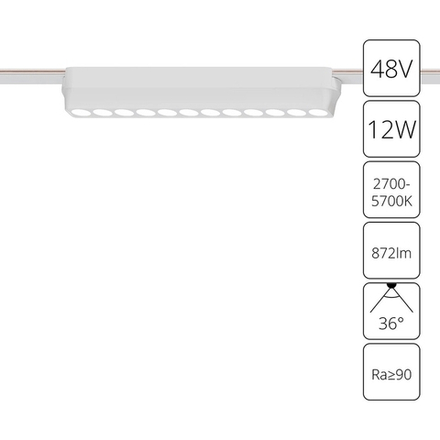 Магнитный трековый светильник Arte Lamp RAPID SMART A2954PL-1WH, 1хLED