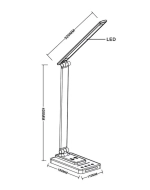 Офисная настольная лампа Arte Lamp WILLIAM A5122LT-1WH, 1хLED