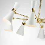 816086 Люстра DUMO 8х40W E14 БЕЛЫЙ МАТОВЫЙ/ЗОЛОТО