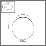 7124/1C NATURE ODL25 671 светильник белый/стекло/металл IP54 1*G9 LED*5W 220-240V VIVA