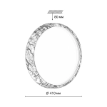 7639/DL COLOR SN 137 Светильник пластик/черн. мрамор LED 48Вт 4000K D410 IP43 MRAMO BLACK