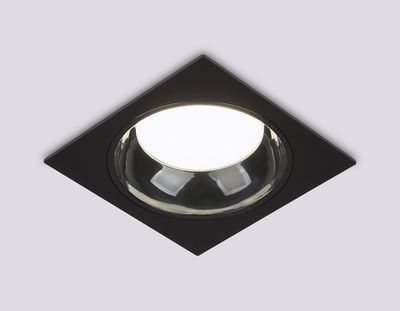 Светильник встраиваемый TN52342 SBK/GBK черный песок/черный глянец GX53 max 12W 115*115*25