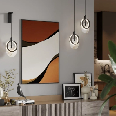 5422/17L HIGHTECH ODL_EX25 083 черный/металл/алебастр Подвес LED 17W 3000K 986Лм MERCURY