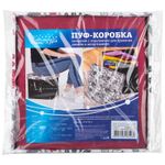 Пуф складной с отделением для хранения 32*30*30 см «Цветы» (бордо)