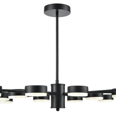 8117/12 COMFI LN26 235 черный, металл Люстра LED GX53 12*7W 220V TORINA