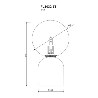 Настольная лампа Universo FL1032-1T, G9х1