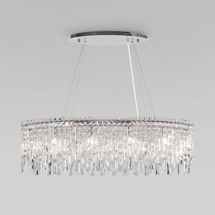 Умный подвесной светильник с прозрачным хрусталем 60159/10 хром