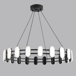 8342/40L LEDIO LN26 226 черный/белый металл/акрил Люстра подвесная LED 40W 4000K 220V OVELA