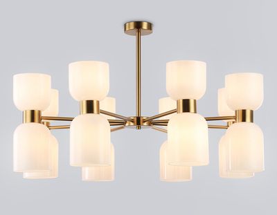 Светильник на штанге LH56095/16 BS/FR латунь/белый матовый E14*16 max 40W D860*510