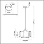 4782/1 PENDANT ODL21 487 бордовый/бронзовый Подвес E27 60W BINGA
