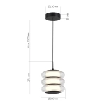 SL6239.403.03 Светильник подвесной ST-Luce черный/прозрачный LED 1*16W 3000K