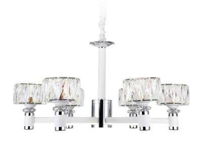 Подвесная светодиодная люстра TR4518/6 WH/CH белый/хром 120W D730*370 (Без ПДУ)