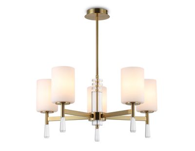 Светильник подвесной LH56261/5 BS/FR латунь/белый матовый E27/5 max 60W D600*590