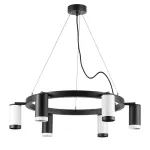 LR01637336376 Люстра RULLO 6х50W GU10 ЧЕРНЫЙ/БЕЛЫЙ (571016+214437-3+214436-3+203437-3+203436-3)