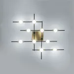 745147 Люстра BERGAMO LED 5Wх10 4000LM ЧЕРНЫЙ МАТОВЫЙ/ЗОЛОТО 4000K Lightstar