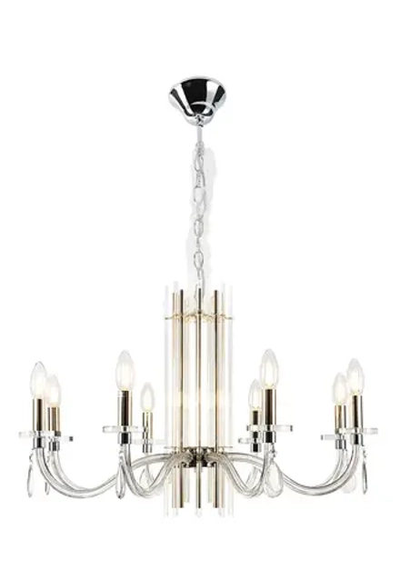 Люстра Crystal Lux AURELIO SP8 GOLD+CHROME/TRANSPARENT 0210/308