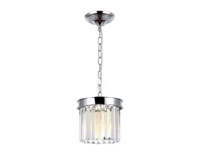 Подвесной светильник с хрусталем TR5101 CH/CL хром/прозрачный E14 max 40W D200*575
