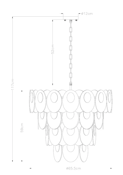 Подвесная люстра Arte Lamp ROSABELLA A4067LM-11CC, 11хE14