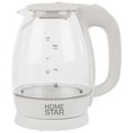Чайник Homestar HS-1012 (1,7 л) стекло, пластик белый