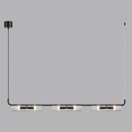 6561/6 SUSPENTIONI LN26 284  черный/прозрачный/металл/стекло Подвес G9 6*20W 220V TORONTO
