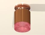 Комплект накладного светильника с композитным хрусталем XS7404142 SCF/PPG/PI кофе песок/золото розовое полированное/розовый MR16 GU5.3 (N7930, C7404, N7193)