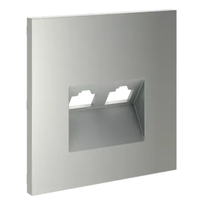 VLS001405 Накладка для розетки компьютерной двойной RJ45+RJ45 кат.6, S70 (сталь). (ТМ Maytoni)
