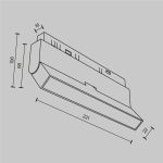 Трековый светильник Базис / Basis Exility 2700K 12Вт 120°, TR036-2-12W2.7K-B. TM Maytoni