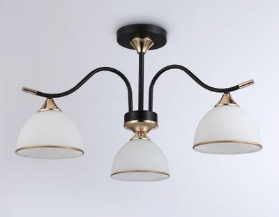 Подвесной светильник TR3161/3 BK/FGD черный/золото E27/3 max 60W D580*300