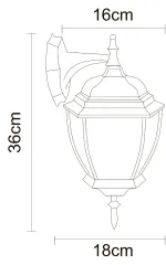 Уличный настенный светильник Arte Lamp PEGASUS A3152AL-1BN, 1хE27
