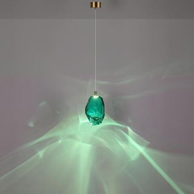 7110/4LA L-VISION ODL25 Подвесной светильник бронзовый/бирюз. стекло/металл IP20 LED 4W 300Лм 3000K 200° 220V GEMME