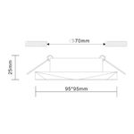ST203.408.01 Св-к встр. Мат. черный GU10 1*50W  L95xW95xH25 220V Без ламп