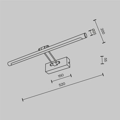 Подсветка Dazzle 2700K 12Вт MIR267WL-L12CH3K. TM Maytoni