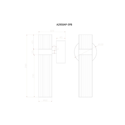 Бра Arte Lamp MISTY A2950AP-5PB, 1хLED