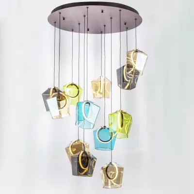 796229 Люстра CARAMELLO LED 12х6W 1400LM КОФЕЙНЫЙ/МУЛЬТИКОЛОР 3000K Lightstar