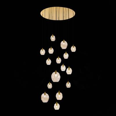 SL1188.303.16 Люстра подвесная ST-Luce Латунь/Коньячный E14/E27 12+4*40W