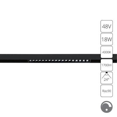 Магнитный трековый светильник Arte Lamp LINEA 0.1-10V A4685PL-1BK, 1хLED