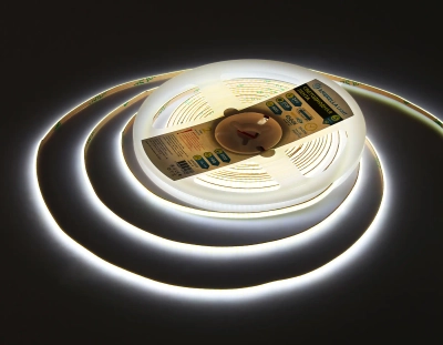 Светодиодная лента GS4603 COB 384Led/ 7W m/ 24V IP20 6500K/ 5m*3mm*2mm кратность резки 41.66mm (2 конт.)