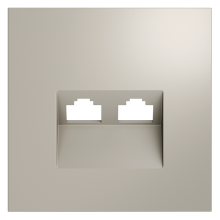 VLS001403 Накладка для розетки компьютерной двойной RJ45+RJ45 кат.6, S70 (кашемир). (ТМ Maytoni)