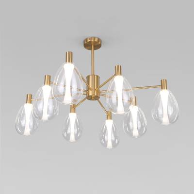 Умный потолочный светильник со стеклянными плафонами 60175/8 латунь Smart