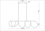 Подвесная люстра Arte Lamp KLIMT A2850SP-75PB, 1хLED
