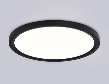 Светильник светодиодный ультратонкий FZ1906 BK черный IP54 26W 3000K-6500K CCT-переключатель D370*25 (Без ПДУ)
