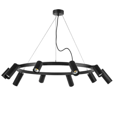 LR020375875 Люстра RULLO 10х50W GU10 ЧЕРНЫЙ (571020+214437-5+214487-5)