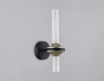 Светильник настенный LH55355/2 BK/CGD/CL черный/золото/прозрачный G9/2 max 30W 150*100*320