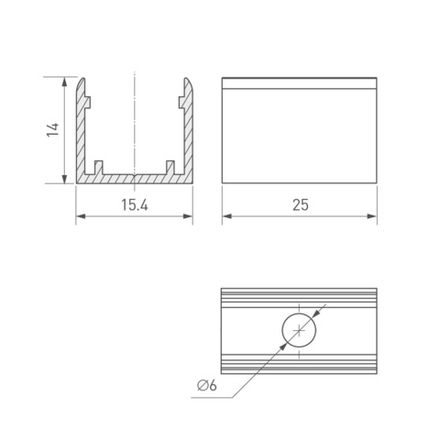 Держатель ARL-MOONLIGHT-1213-CLIP ANOD (Arlight, Алюминий)