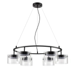 8232/6 COMFI LN26 230 черный/прозрачный, металл/стекло Светильник подвесной LED GX70 6*10W 220V NATALINA