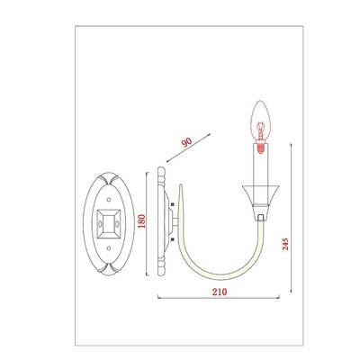 Бра Arte Lamp COLLINETTA A4094AP-1WH, 1хE14