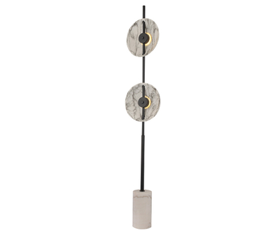 08451-2F,19(01) Торшер Велси черный/белый d32 h165 Led 2*6W (3000K) (комплект состоит из 2х коробок)