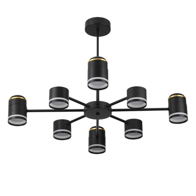 8234/8C COMFI LN25 000 черный, металл/акрил Люстра потолочная GX53 LED 8*10W + LED-проектор 4*5W 2700К 220V VIRSAVA