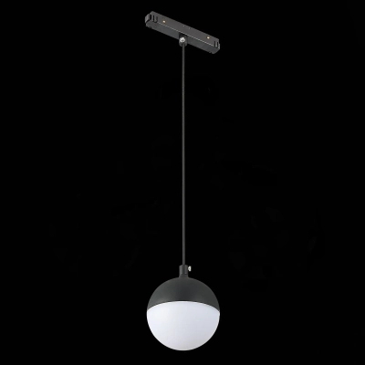 ST358.433.07 Магнитный трековый светильник подвесной Черный LED 1*7W 3000K 520Lm Ra>80 120° IP20 D90xH90 48V