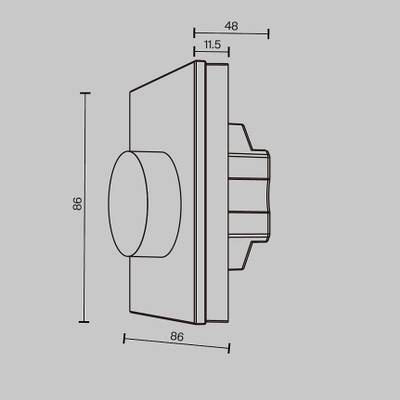 Роторная панель управления RF трехканальное 12-48VDC DIM, 711024. TM Maytoni